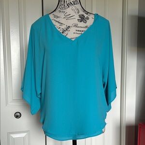 Vibrant Turquoise Kimono Top by WHBM